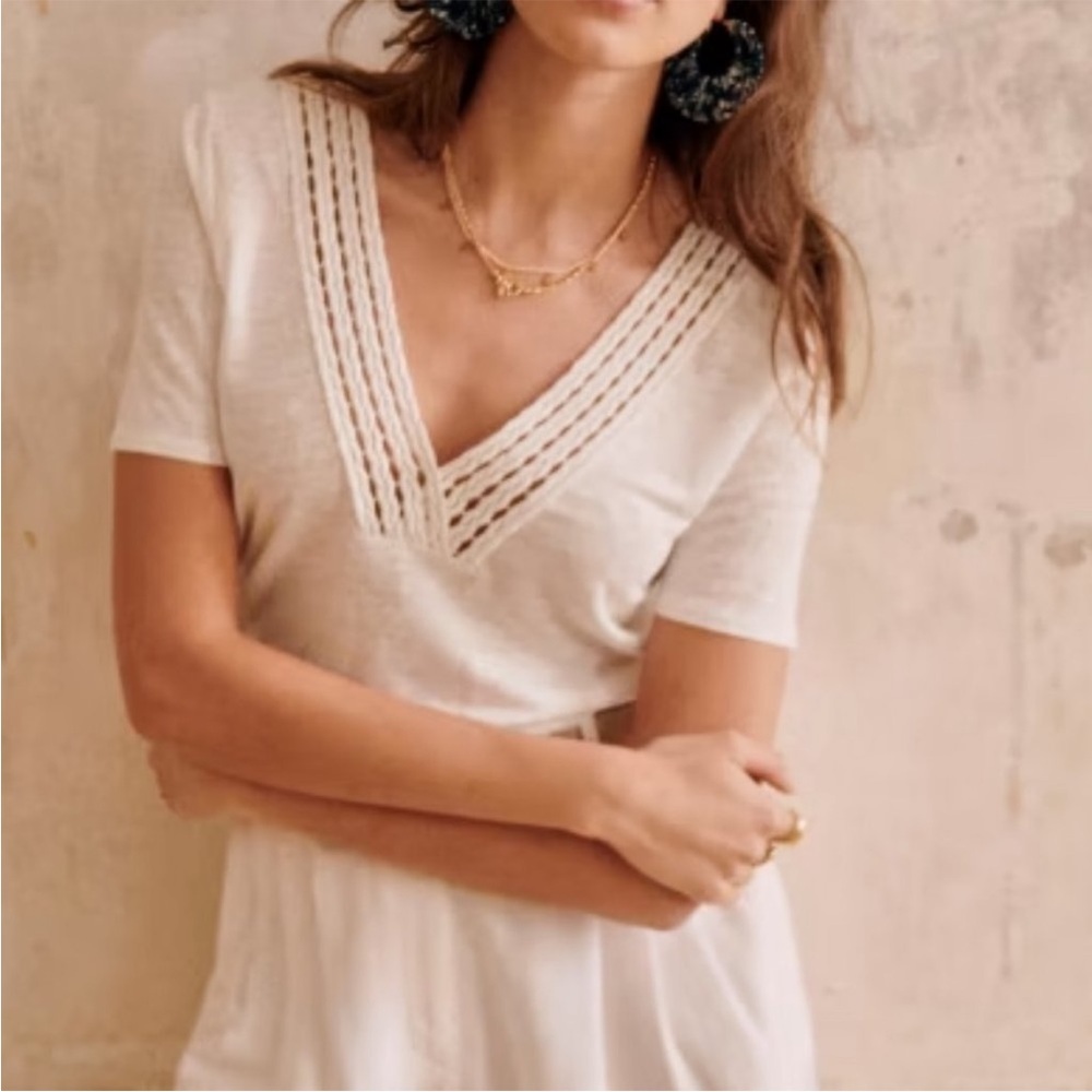 Sezane Miranda Top in Ecru - Picture 2 of 5